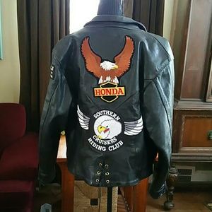 Vintage leather jacket.